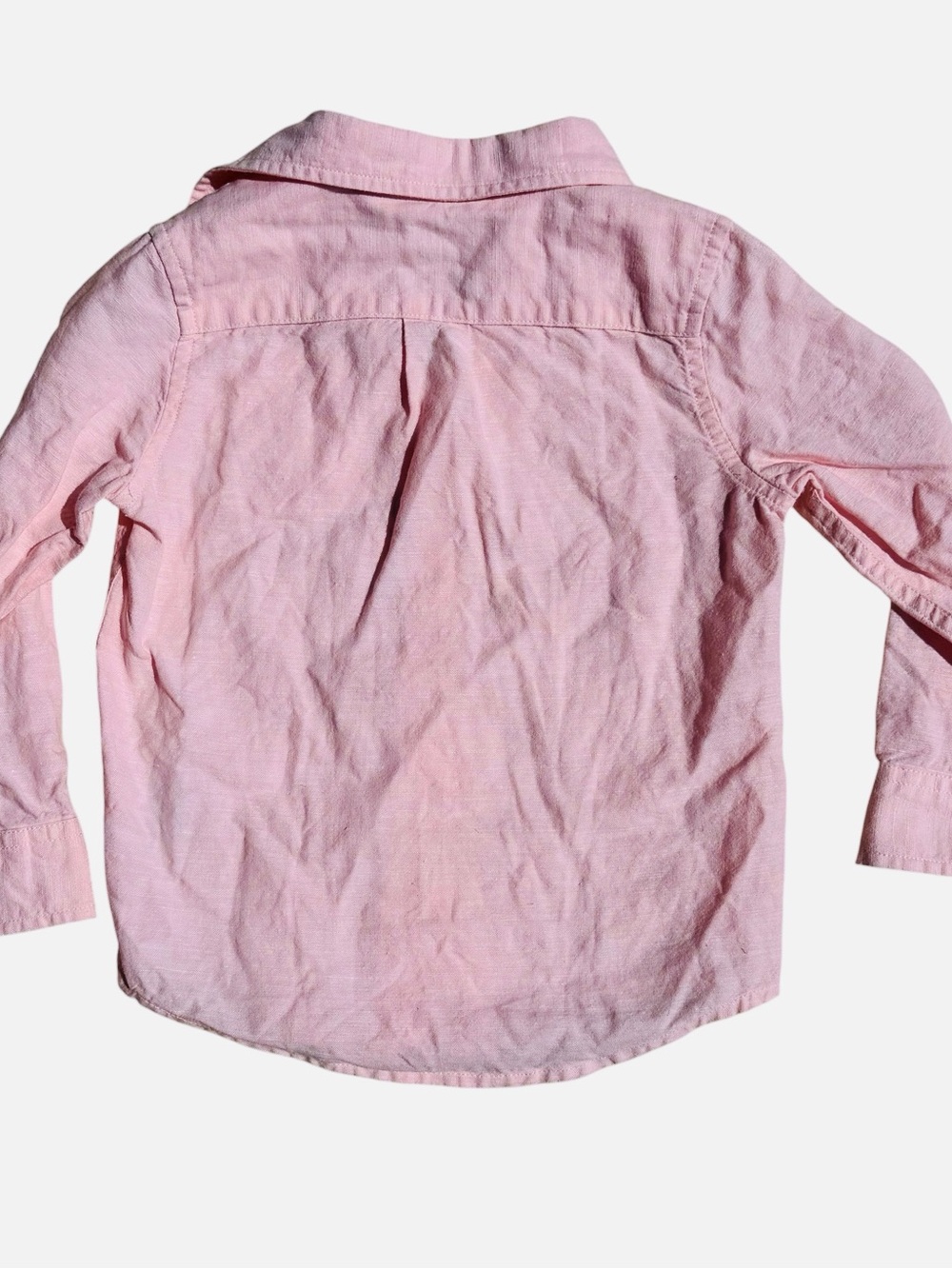Janie and Jack Toddler 2T Linen button down pink - Picture 2 of 4